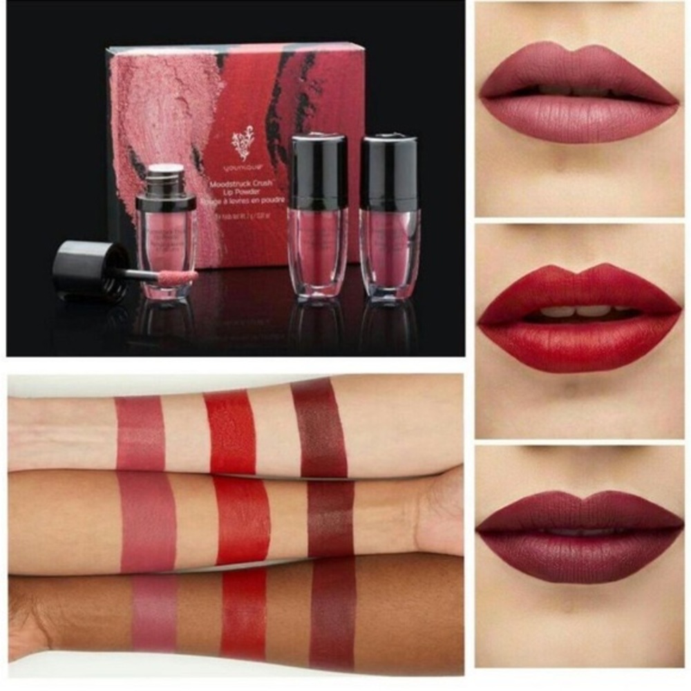 Younique Moodstruck Crush Lip Powder Set - 3 Colors